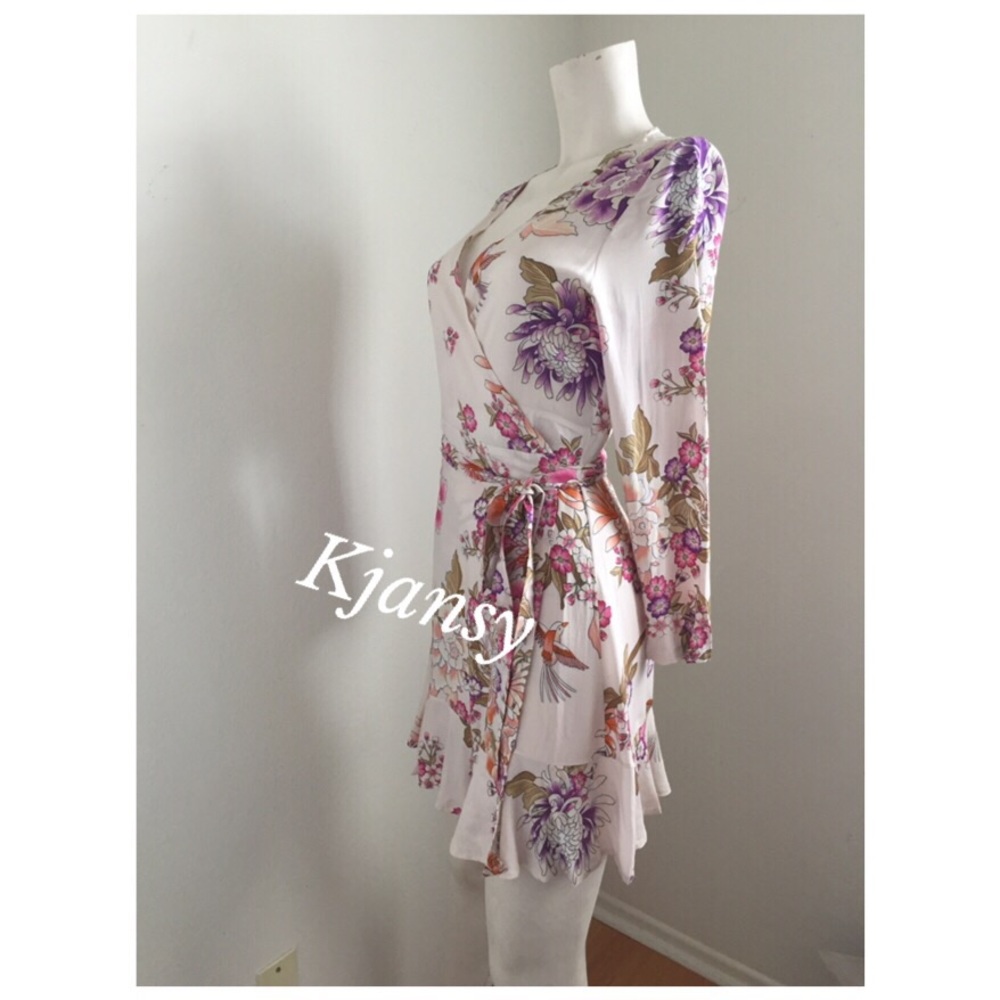 MARTINA Floral Cream Mini Dress - Picture 8 of 8
